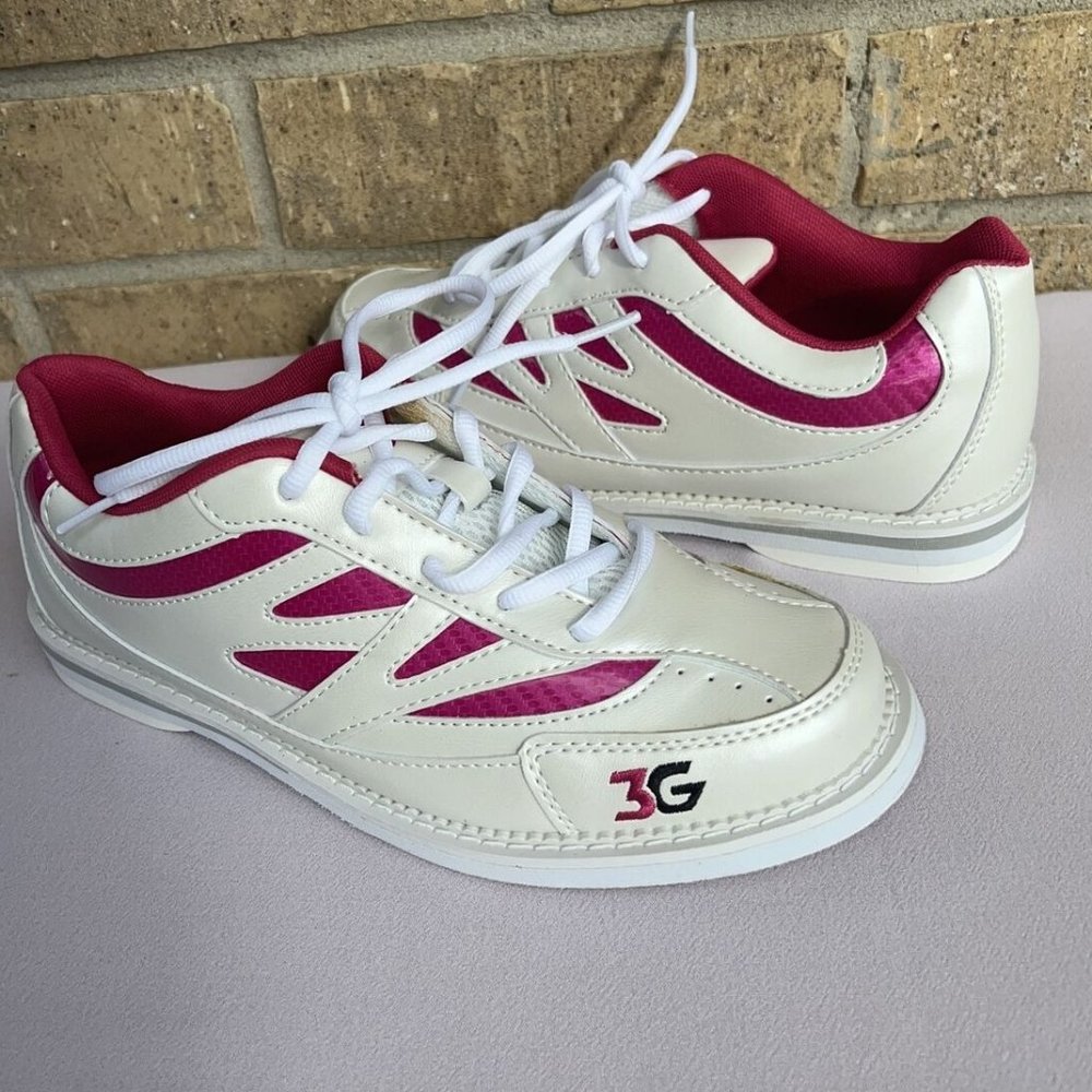 NWOT Women's 3G CRUZE Bowling Shoes White/Pink Size 6.5M